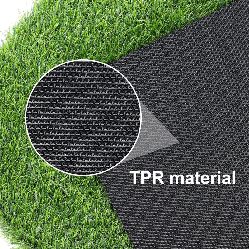 OLanto Artificial Grass Mat, Turf Grass Front Door Mats Outdoor/Indoor, Realistic Fake Grass Rug for Dog, Entrance, Patio, Camper, Home Decor, 36” x 59” - Image 4